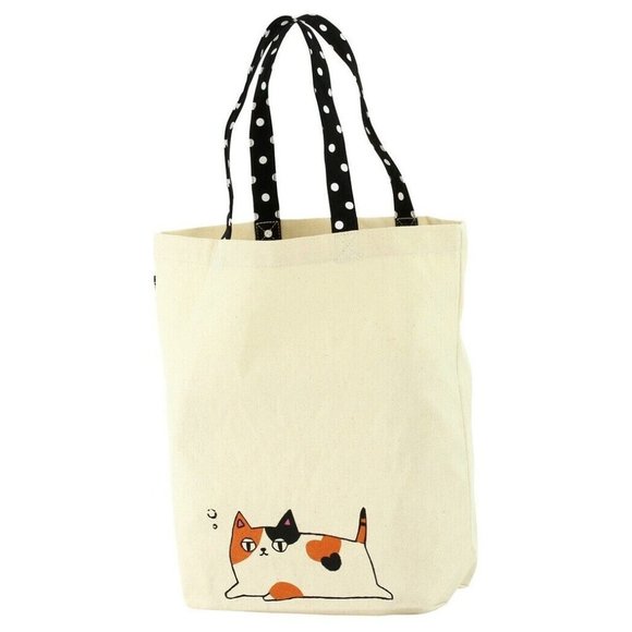 3 Cat Brothers Mike Neko Sankyodai Japan Cotton Fabric Large Tote Bag Pu… - Picture 2 of 10